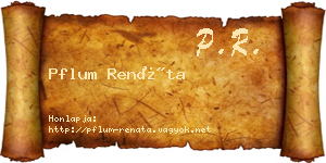 Pflum Renáta névjegykártya