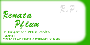 renata pflum business card